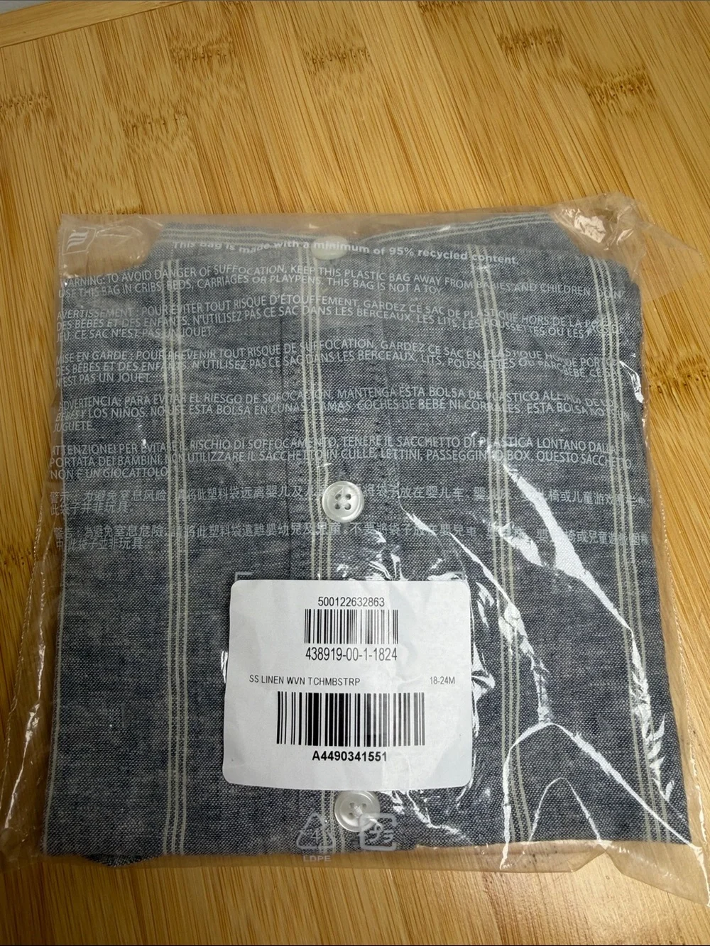 Baby gap Boys Gray Short-Sleeve Button-LINEN Shirt 18 24 months NWT kids toddler